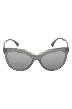 Black clear acetate cat eye sunglasses