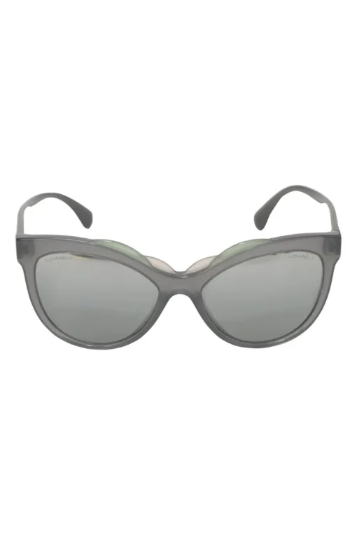 Black clear acetate cat eye sunglasses