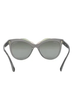Black clear acetate cat eye sunglasses