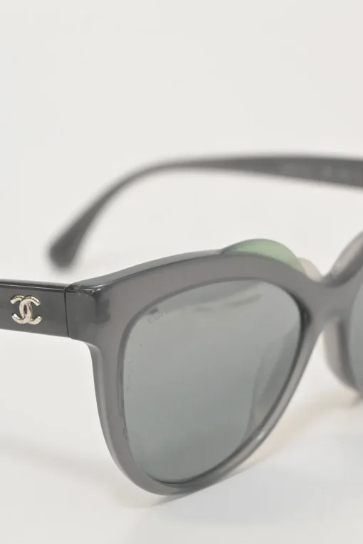 Black clear acetate cat eye sunglasses
