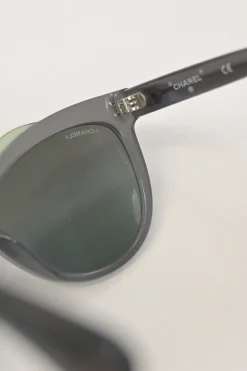 Black clear acetate cat eye sunglasses