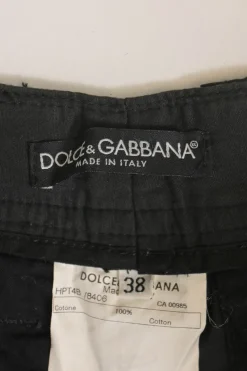 Black cotton high-rise wide-leg cargo pants