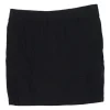 Black cotton pull-on low-rise gathered mini skirt with elasticated waistband
