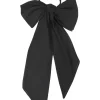 Black cotton-blend Dickey collar with lobster clasp closure