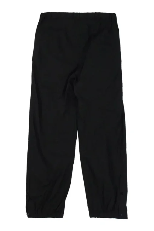 Black cotton-blend drawstring waist minimal cargo trousers