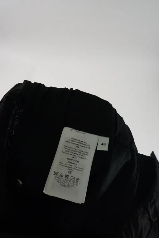 Black cotton-blend drawstring waist minimal cargo trousers