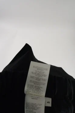 Black cotton-blend drawstring waist minimal cargo trousers
