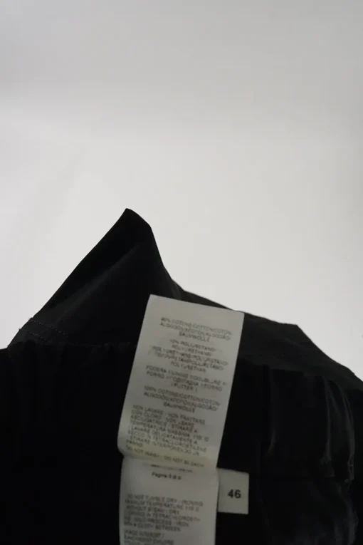 Black cotton-blend drawstring waist minimal cargo trousers