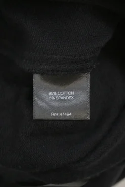 Black cotton-blend French terry pull-on high-rise cargo joggers