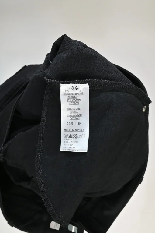 Black cotton-blend low-rise moto jeans