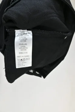 Black cotton-blend low-rise moto jeans