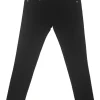 Black cotton-blend mid-rise pull-on cigarette skinny jeans