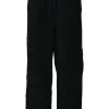 Black cotton-blend velour pull-on logo band slouchy joggers