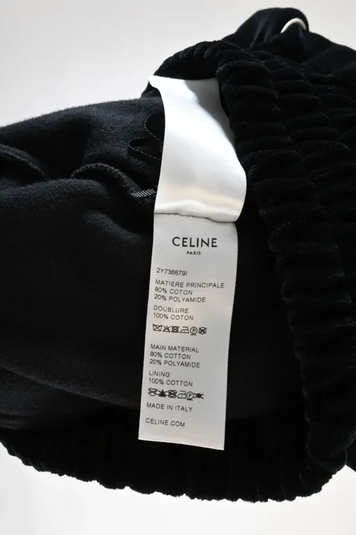Black cotton-polyamide velour cropped zip-up mock neck jacket with logo broderie motif
