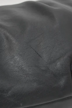 Black deerskin leather Lux soft chain strap hobo bag