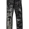 Black double-face sequin-embellished cotton-blend low-rise Priscilla skinny jeans