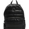 Black down-filled glossy polyamide 'Kilia MM' backpack