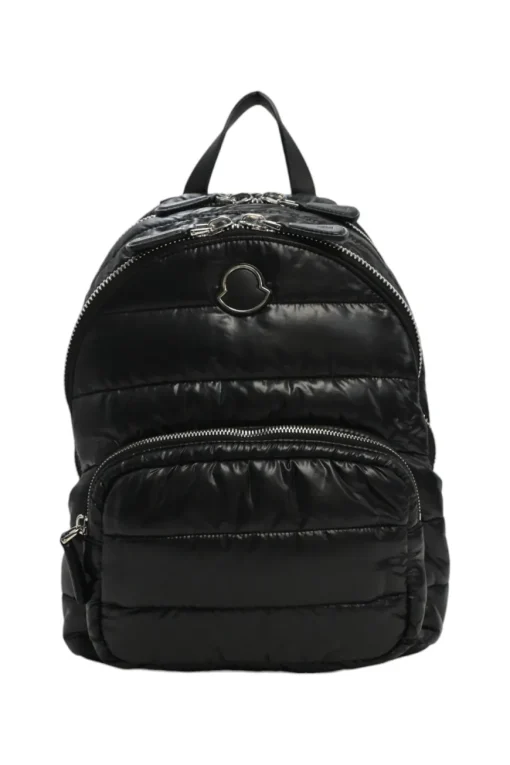 Black down-filled glossy polyamide 'Kilia MM' backpack