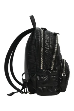 Black down-filled glossy polyamide 'Kilia MM' backpack