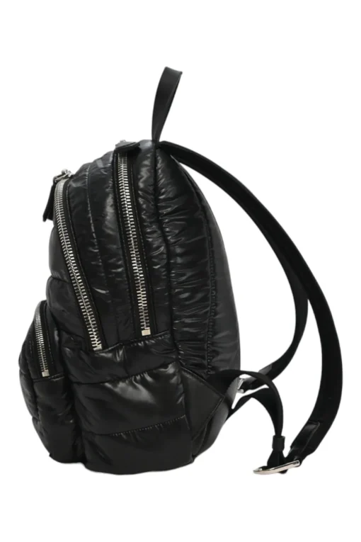Black down-filled glossy polyamide 'Kilia MM' backpack