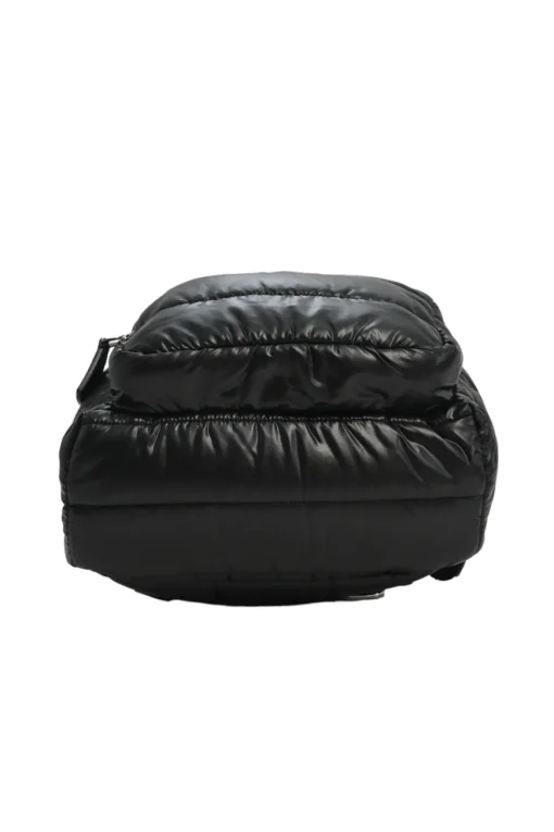 Black down-filled glossy polyamide 'Kilia MM' backpack