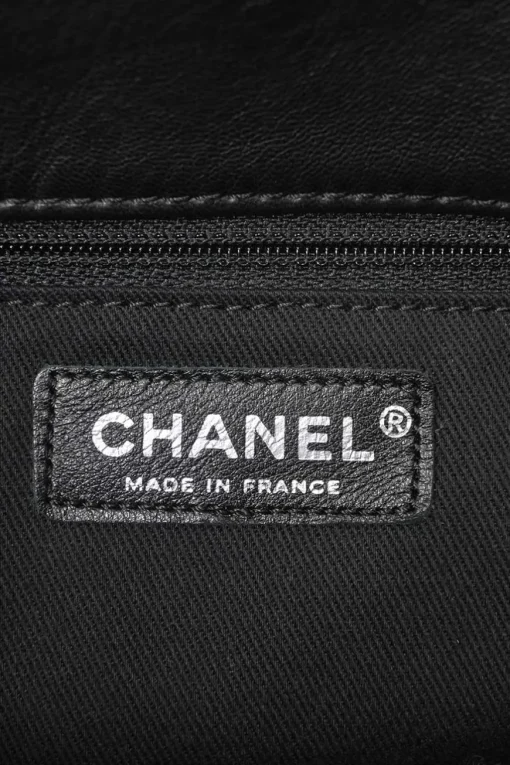 Black draped leather Sharpei tote