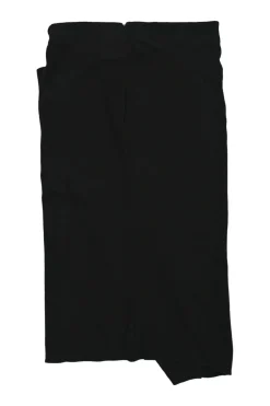 Black draped viscose Louki sarong-style pencil skirt