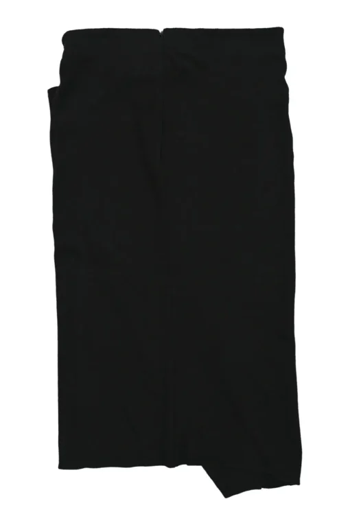 Black draped viscose Louki sarong-style pencil skirt