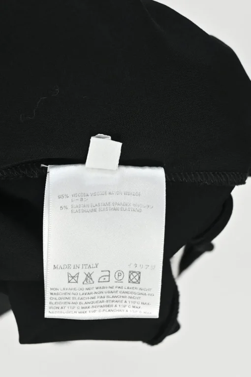 Black draped viscose-blend plunge neck sleeveless jersey knit jumpsuit