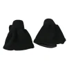 Black fleece wool and lambskin detachable wrist cuffs