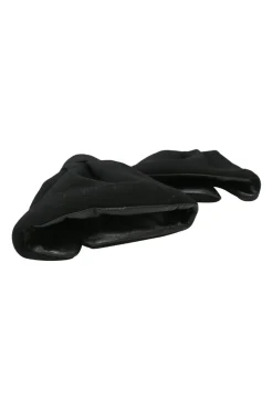 Black fleece wool and lambskin detachable wrist cuffs
