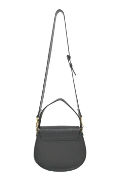 Black grained calfskin Tess bag with detachable shoulder strap