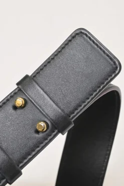 Black grained calfskin Tess bag with detachable shoulder strap