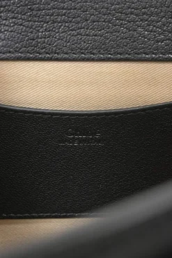 Black grained calfskin Tess bag with detachable shoulder strap
