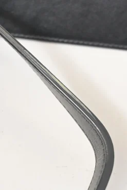 Black grained calfskin Tess bag with detachable shoulder strap
