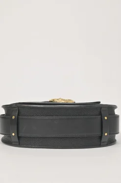 Black grained calfskin Tess bag with detachable shoulder strap