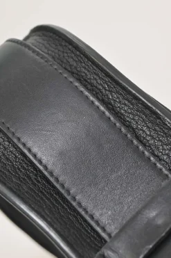 Black grained calfskin Tess bag with detachable shoulder strap