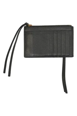 Black grained leather Neo Classic zip card holder