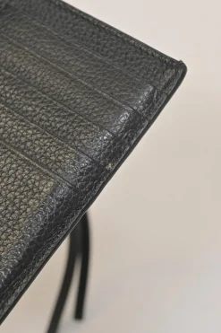 Black grained leather Neo Classic zip card holder