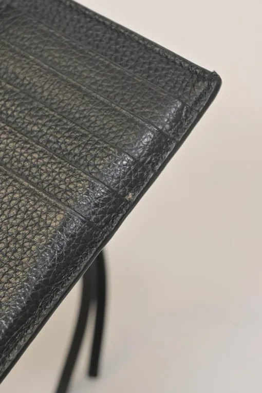 Black grained leather Neo Classic zip card holder