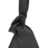 Black leather BV Twist wristlet bag