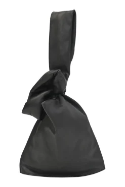 Black leather BV Twist wristlet bag