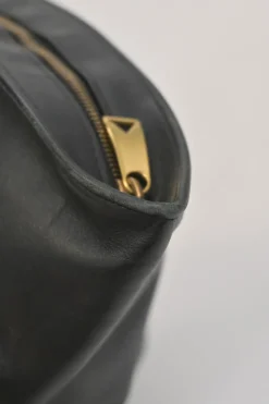 Black leather BV Twist wristlet bag