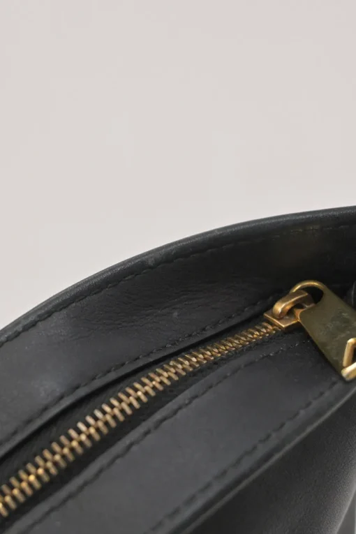 Black leather BV Twist wristlet bag