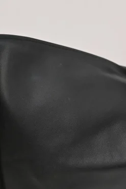 Black leather BV Twist wristlet bag