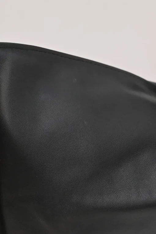 Black leather BV Twist wristlet bag