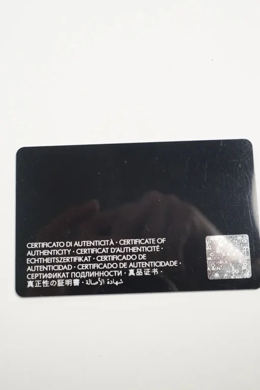 Black Leather Crystal Embellished Logo Zipped Card Holder