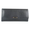 Black leather flap continental wallet