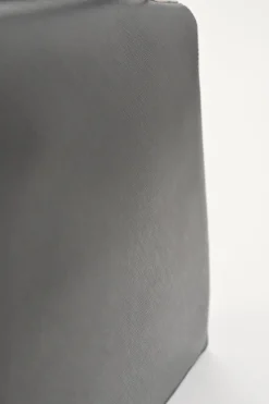Black leather Gancini top handle bag