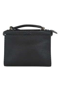 Black Leather Monster Peekaboo Fit Mini Bag with Strap